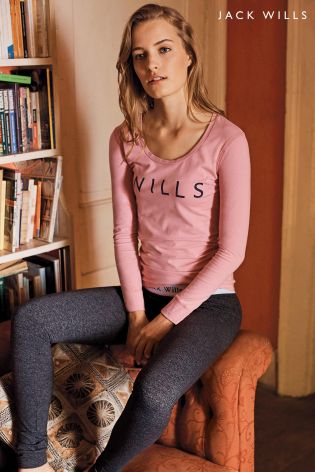 Jack Wills Pink Slogan Loungewear T-Shirt